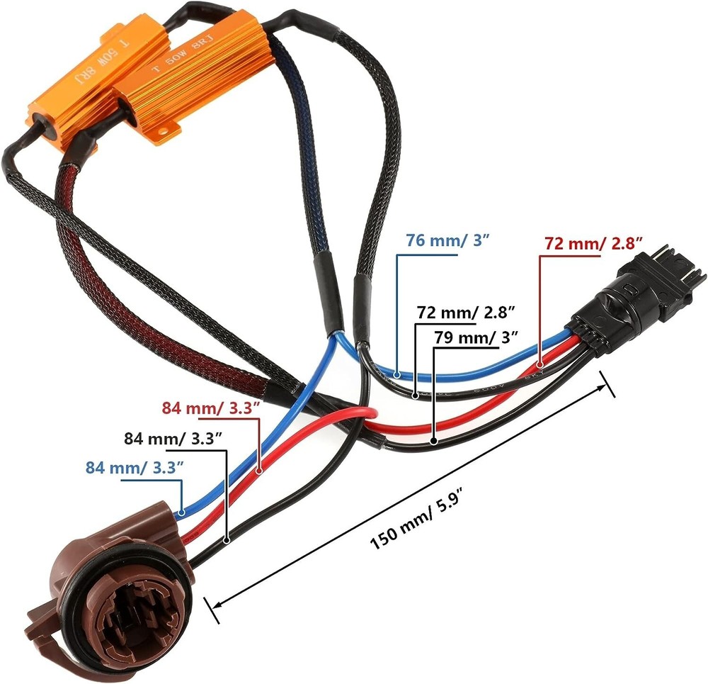 Auxbeam 1157 Anti Flicker Resistor 1157 2057 2357 7528 BAY15D Load Error Decoder
