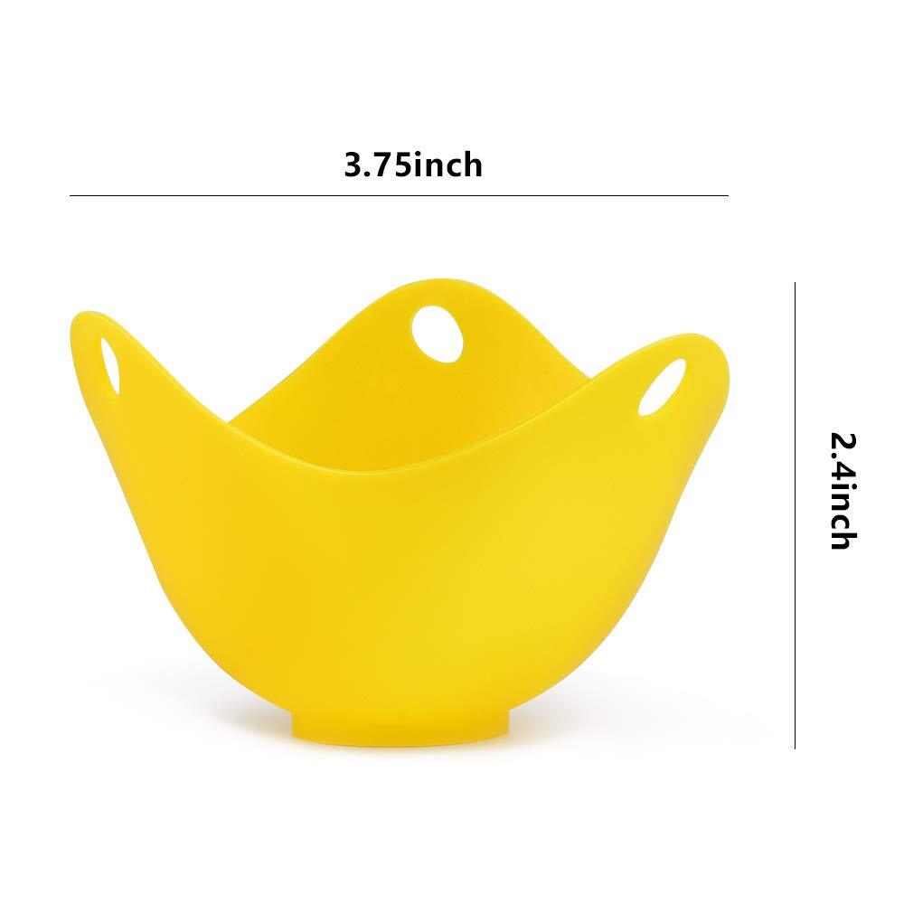 4pcs Silicone Egg Poacher Cups Compatible with Various Cooking Methods