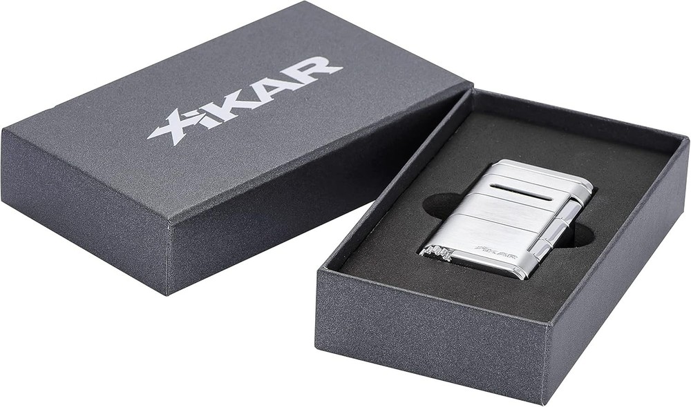 Xikar Cigar Lighter Allume Single Jet Torch Silver