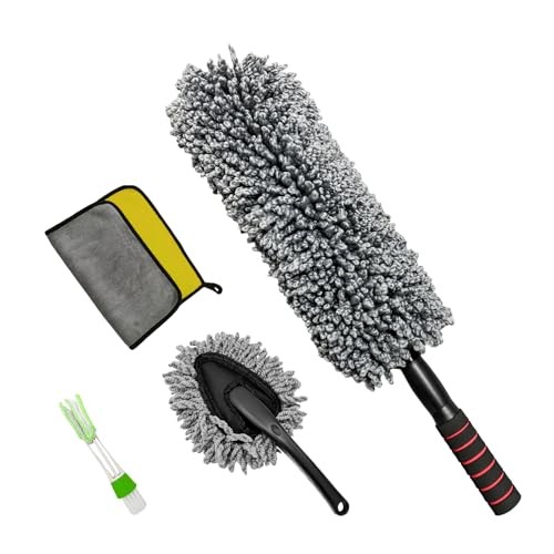 4 PCS Car Duster Kit, Microfiber Scratch Free Multipurpose Cleaning Duster