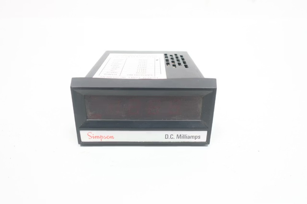 Simpson 2852 24118 Digital Panel Meter 200ma