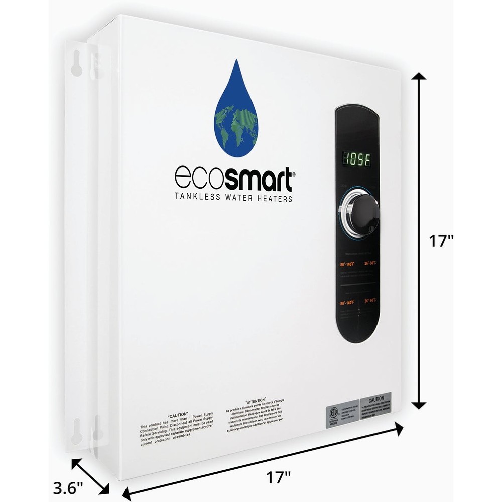 EcoSMART 240V Single Phase 27kW Tankless Electric Water Heater ECO 27 EcoSMART