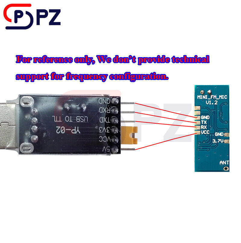 FM Wireless Microphone Transmitter Module 76-108MHz 100mW Adjustable Sensitivity