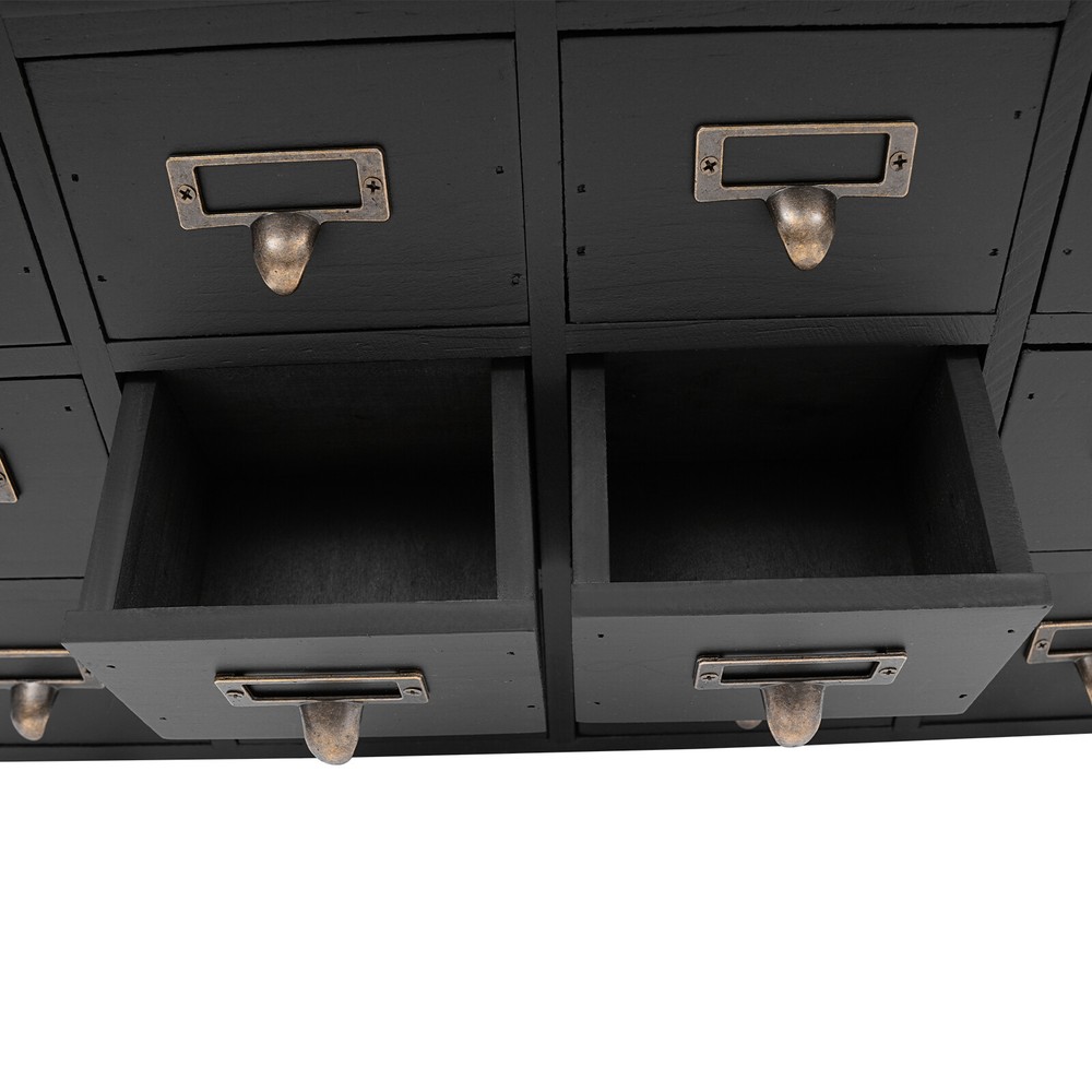 Rustic 16-Drawer Storage Cabinet for Home Organization and Essentials