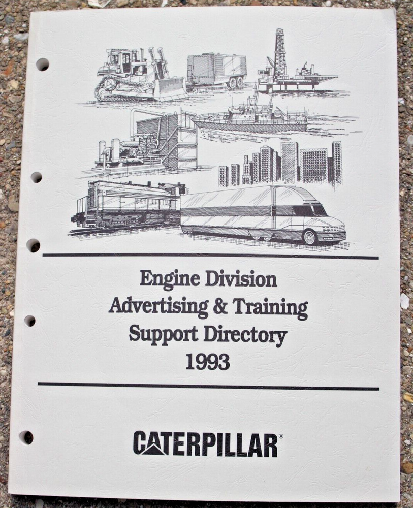 1993 Caterpillar Tractor Engine Division Advertising Training Directory Catalog