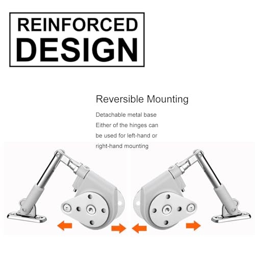 1 Pack 105 Degree Soft Closing Support Rod Hinges,Pull Down Bracket Gray-1pcs
