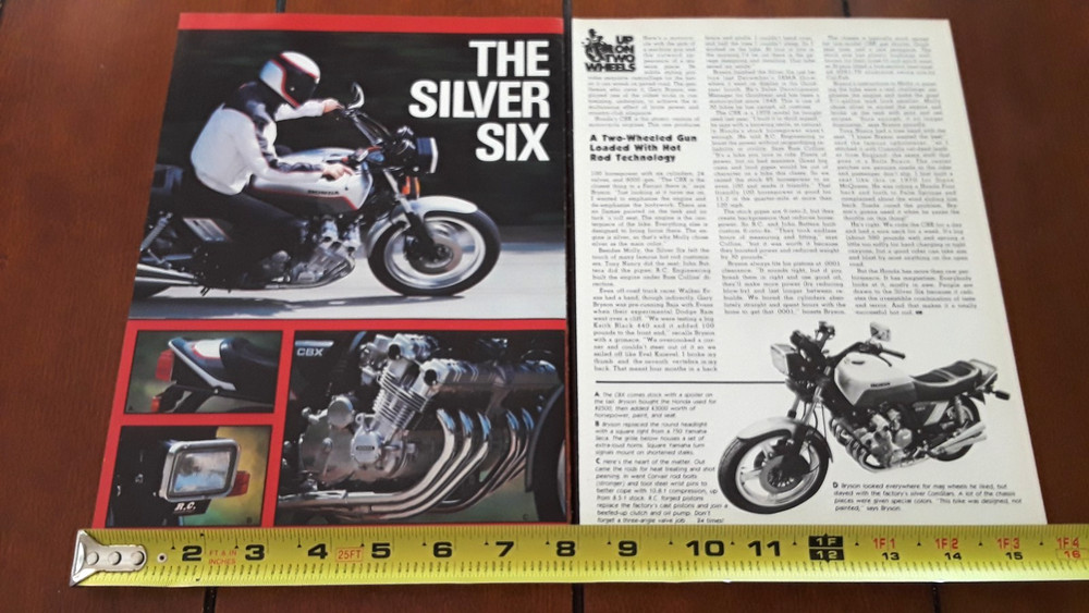 1979 HONDA CBX - CUSTOM - ORIGINAL 1982 ARTICLE