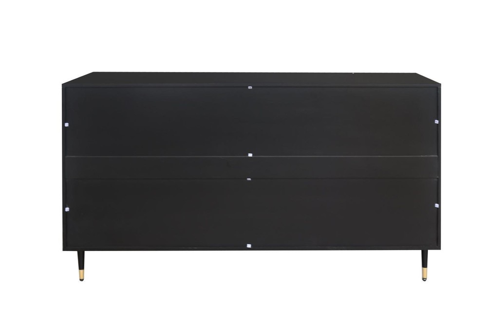 Sideboard Buffet Server Cabinet Storage Cabinet with 4 Glass Doors Black