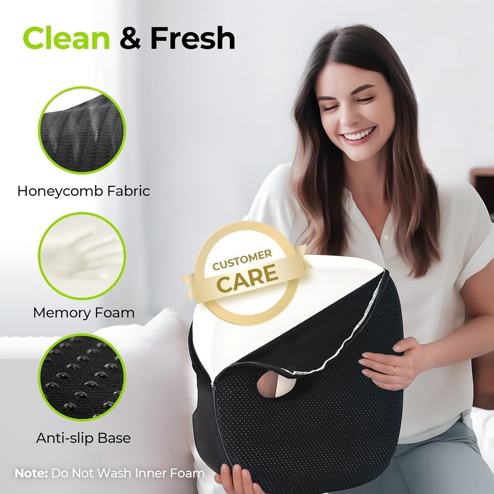 Memory Foam Donut Pillow for Hemorrhoids Tailbone Sciatica Pregnancy Relief