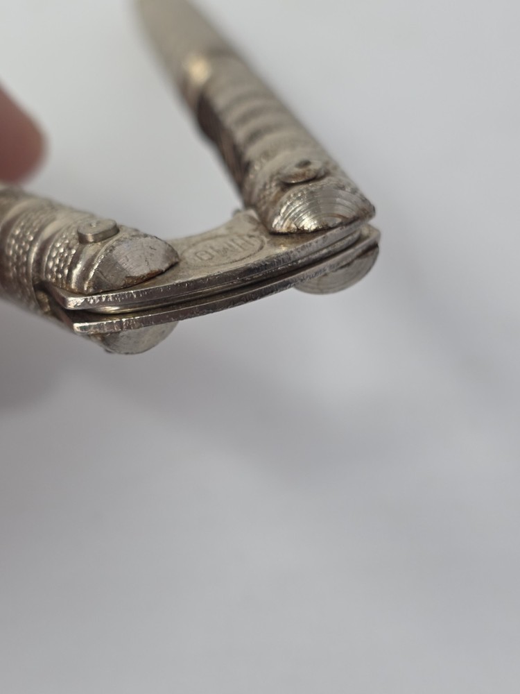 Vintage HMO Metal Nut Cracker Tool 5” Long Nut Cracking Nutcracker