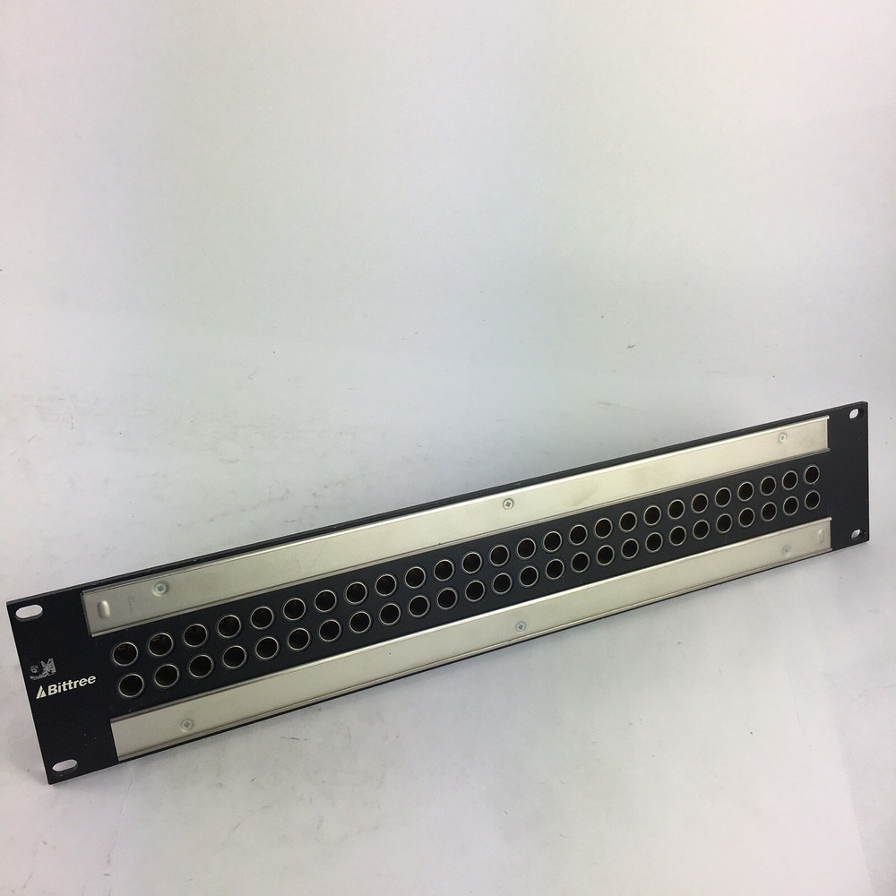 Bittree B52T-2WTHD 2x26 2RU Panel Black Normalling Terminating Audio Patchbay