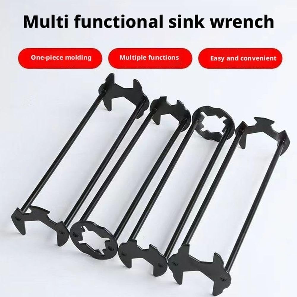 Multifunctional Sink Wrench,Universal Plumbers Tool for Tight Spaces Kitchen //