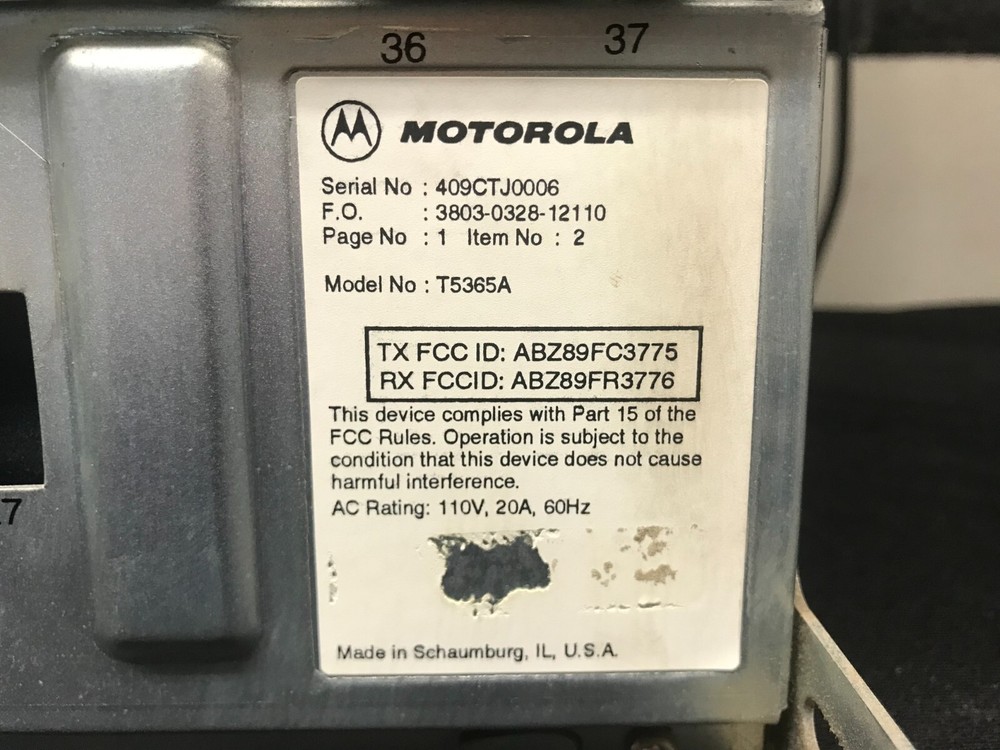 Motorola T5365A Quantro Base Unit Chassis Only