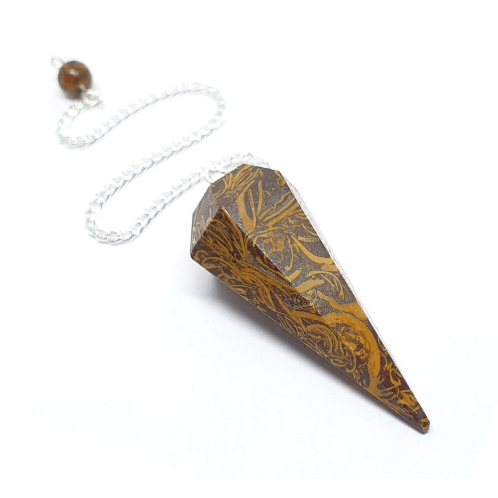 Miriam Jasper Pendulum Point Marium Dowser Calligraphy Stone Divination Tool