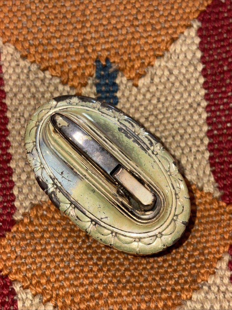 Vintage Ronson “Waldorf” Silver Plated Table Lighter Patent #19023 Untested