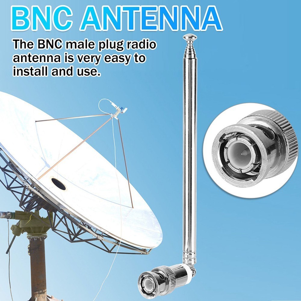 Telescopic Antenna BIN BNC Connector Digital Desktop Fm Frequency Range Handheld