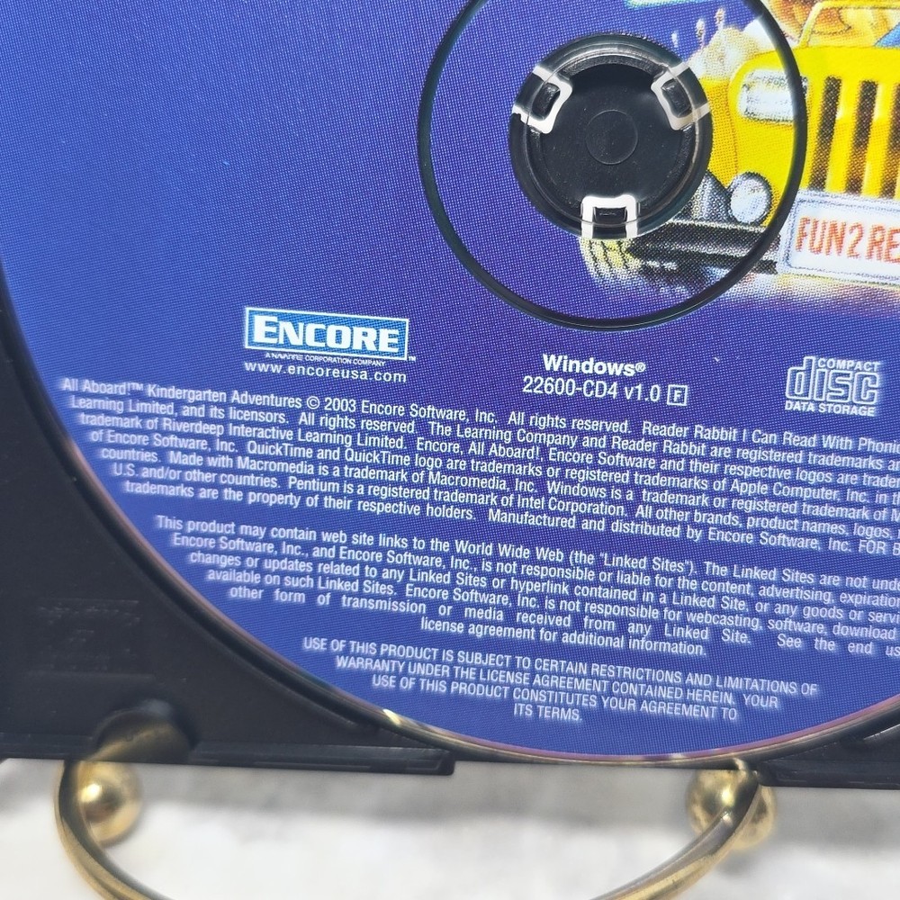 Encore Reader Rabbit CD I Can Read With Phonics 2003 Fun 2 Read Data Storage