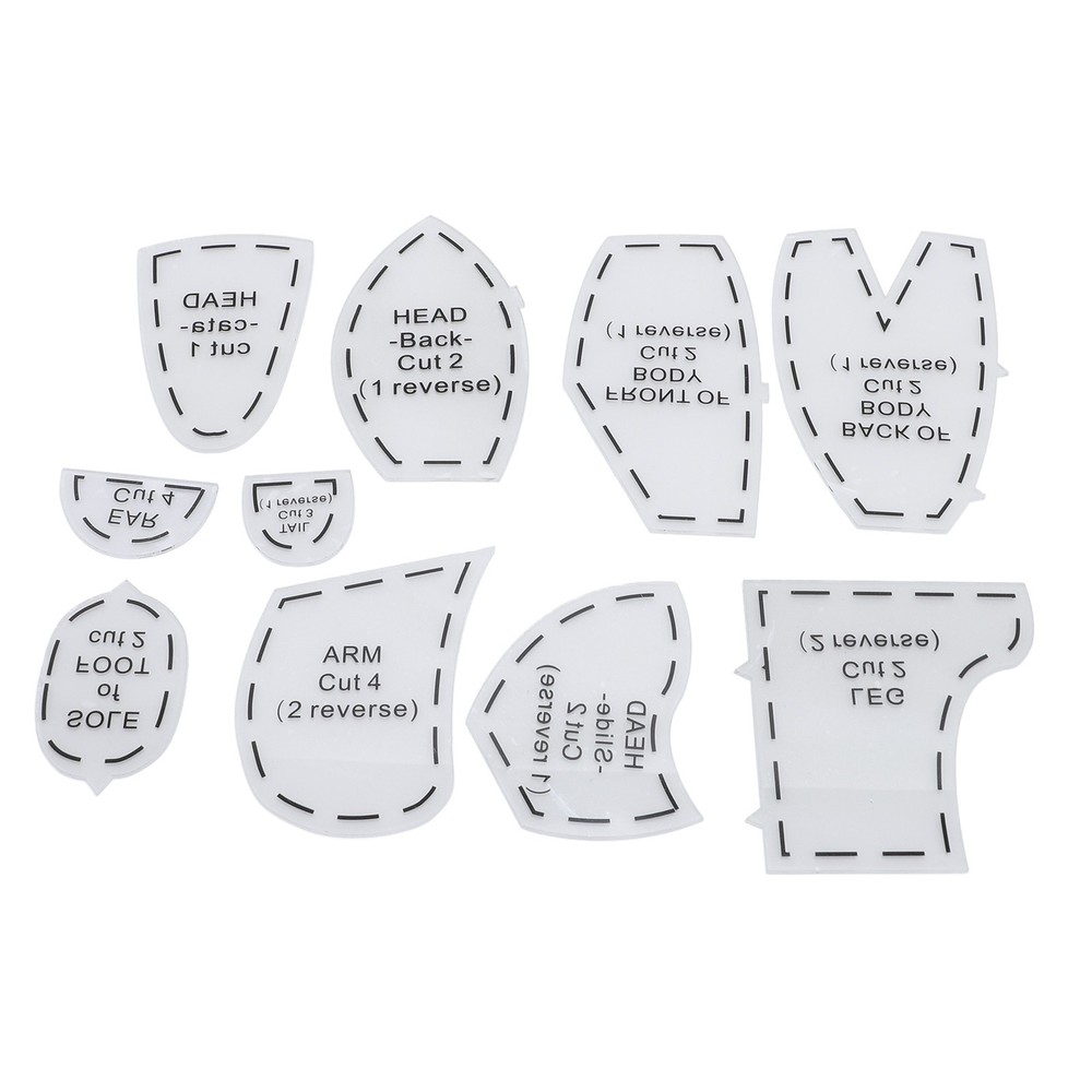 Memory Bear Template Ruler Set Acrylic Memory Bear Sewing Pattern Template Ruler