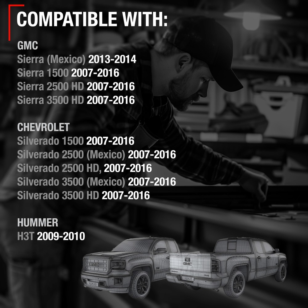 Tailgate Cable Set for Silverado, Sierra - Support Straps, Metal