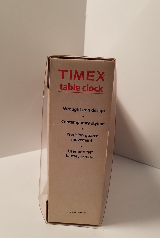Timex Table Clock Wrought Iron Motorcycle New In Package
