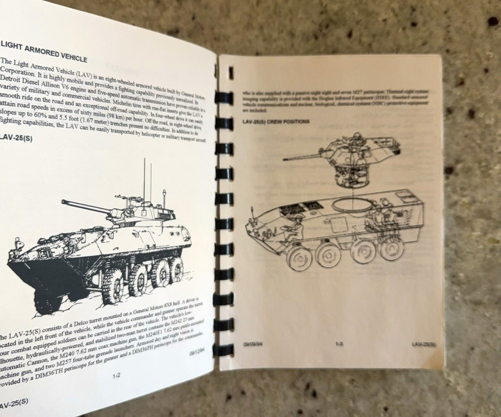 1994 US Army LAV Turret Operator Handbook