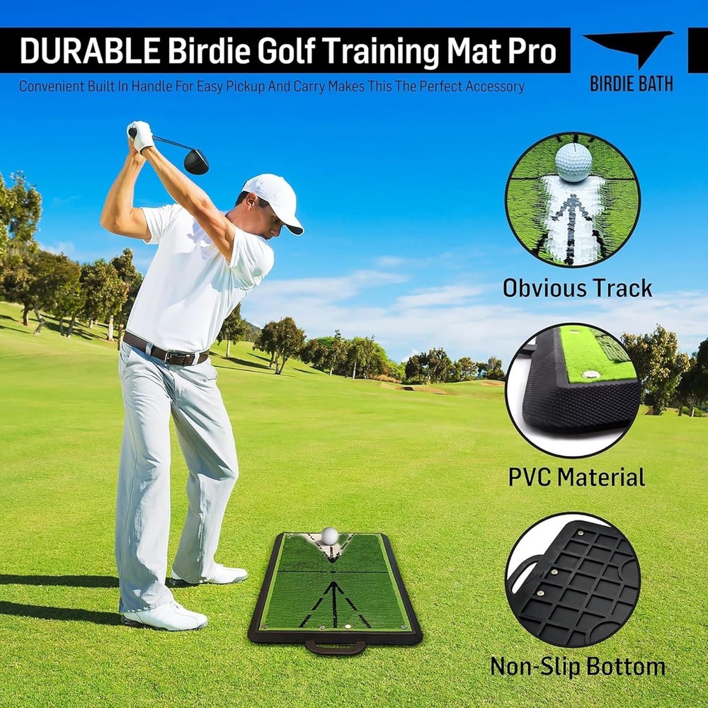 Birdie Mat Pro Golf Swing Training Mat - Instant Feedback & Real-Time Analysis