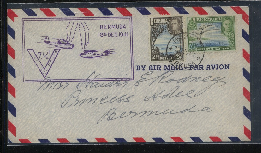 Bermuda  interesting  cachet airmail cover                    MM1102