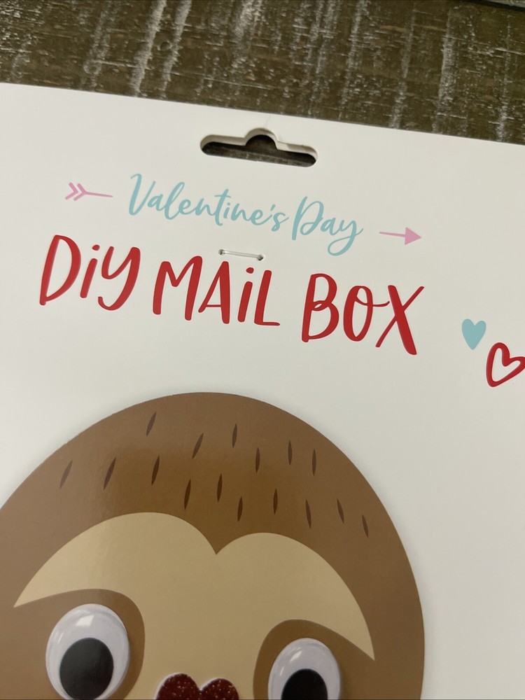 Valentines Day DIY Mail Box Kit Sloth