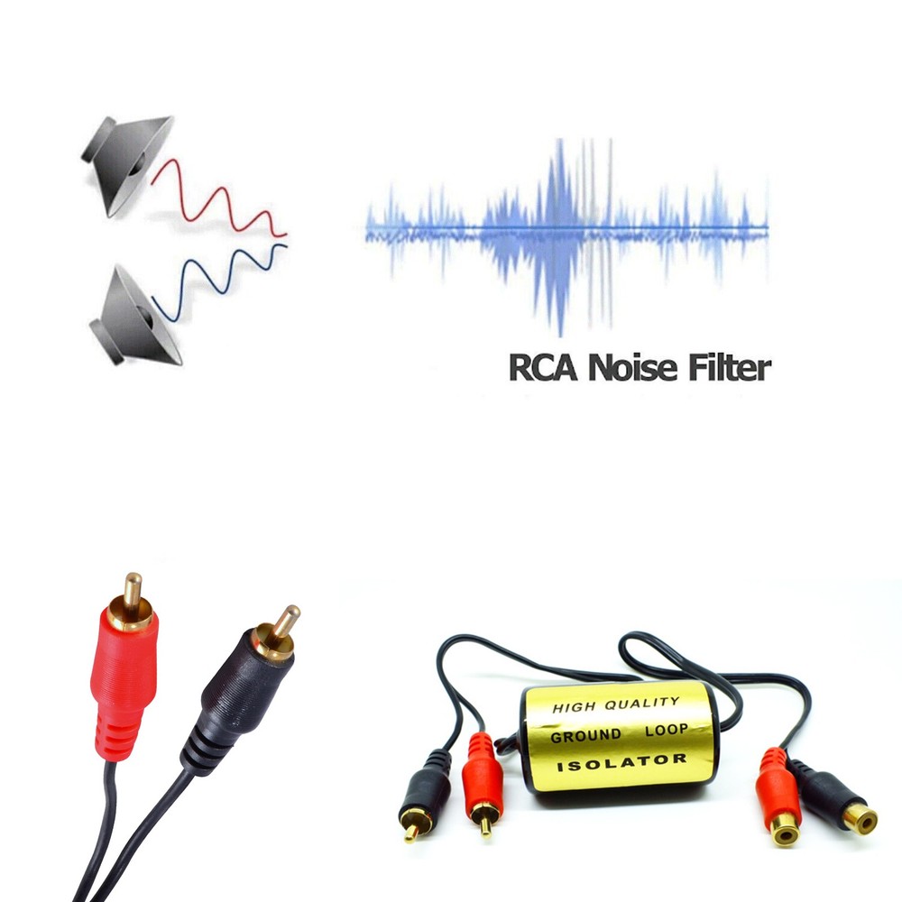 RCA Audio Noise Filter Suppressor Ground Loop Isolator Car & Home Stereo Part