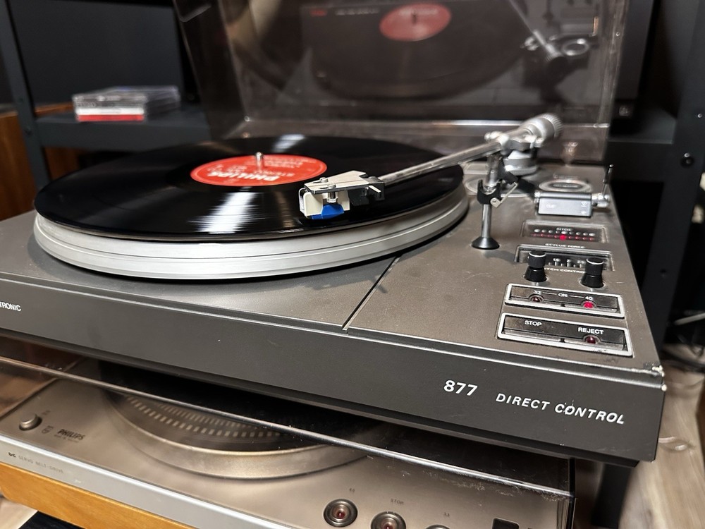 Philips Super-Electronic 877 Turntable - Tested/Working - Read Description