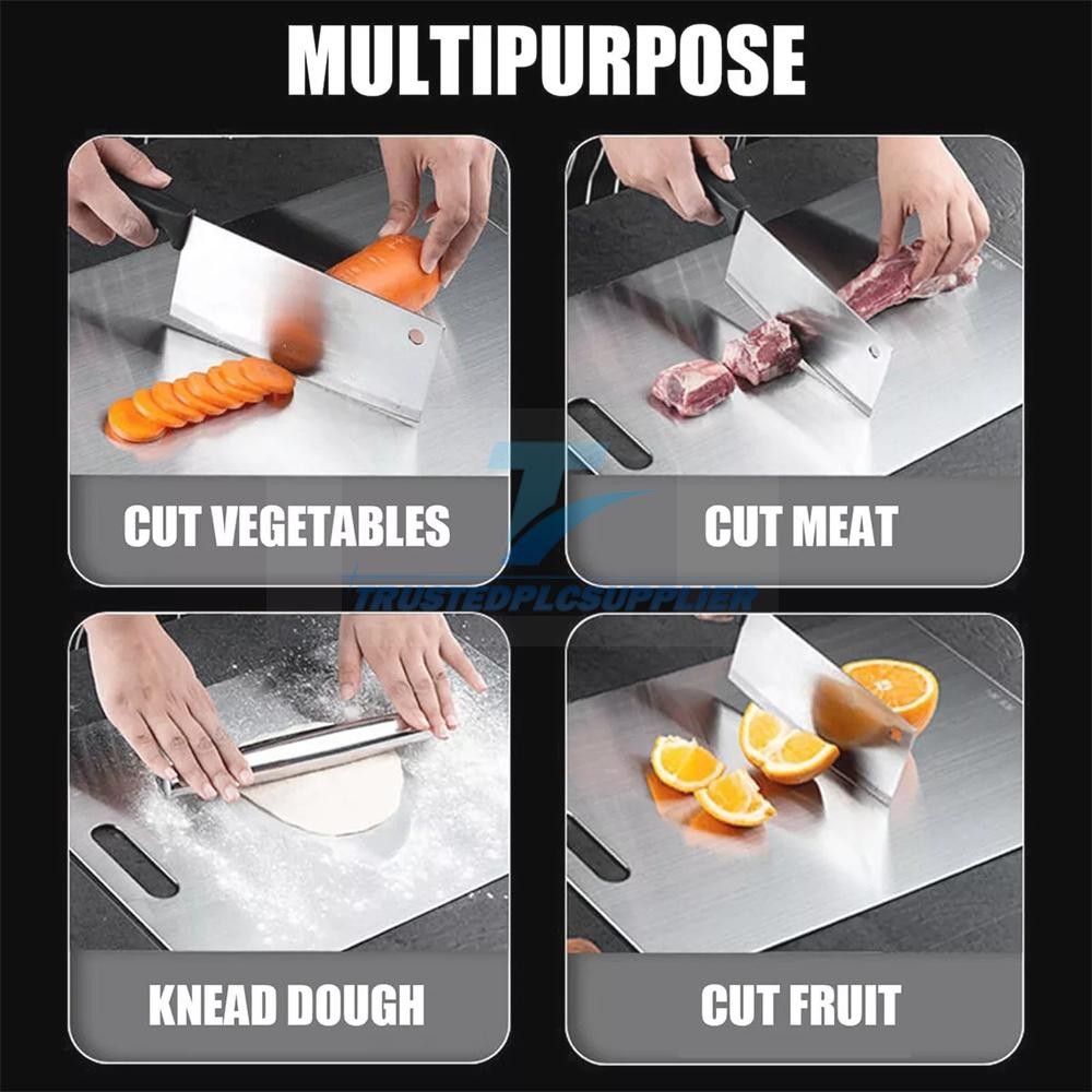 2PCS Titanium Coating Cutting Board Double-Sided Kitchen Tool Camping Size M L