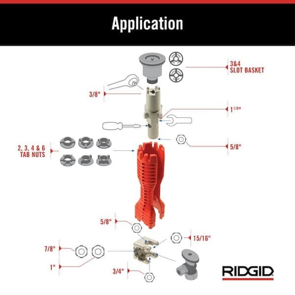 RIDGID EZ Change Plumbing Wrench Faucet Tool Multi Function Basin Tool