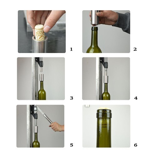 Manual Bottle Stopper Tool Hand Pressure Corker Wine Inserting Corks Pom Tool US