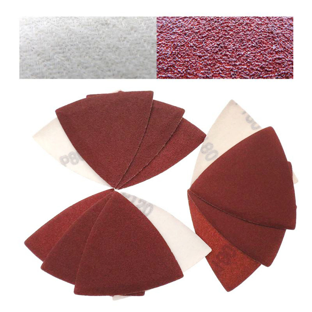 Multi Tool Triangular Sanding Pad Papers 40 60 - 200 Grit 80x80x80mm Sandpaper