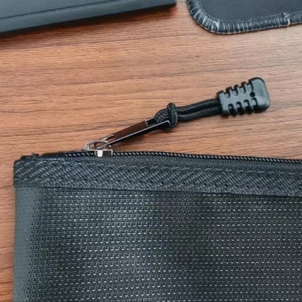 Black Fireproof Waterproof Document Envelope File Folder Cash Pouch Document Bag