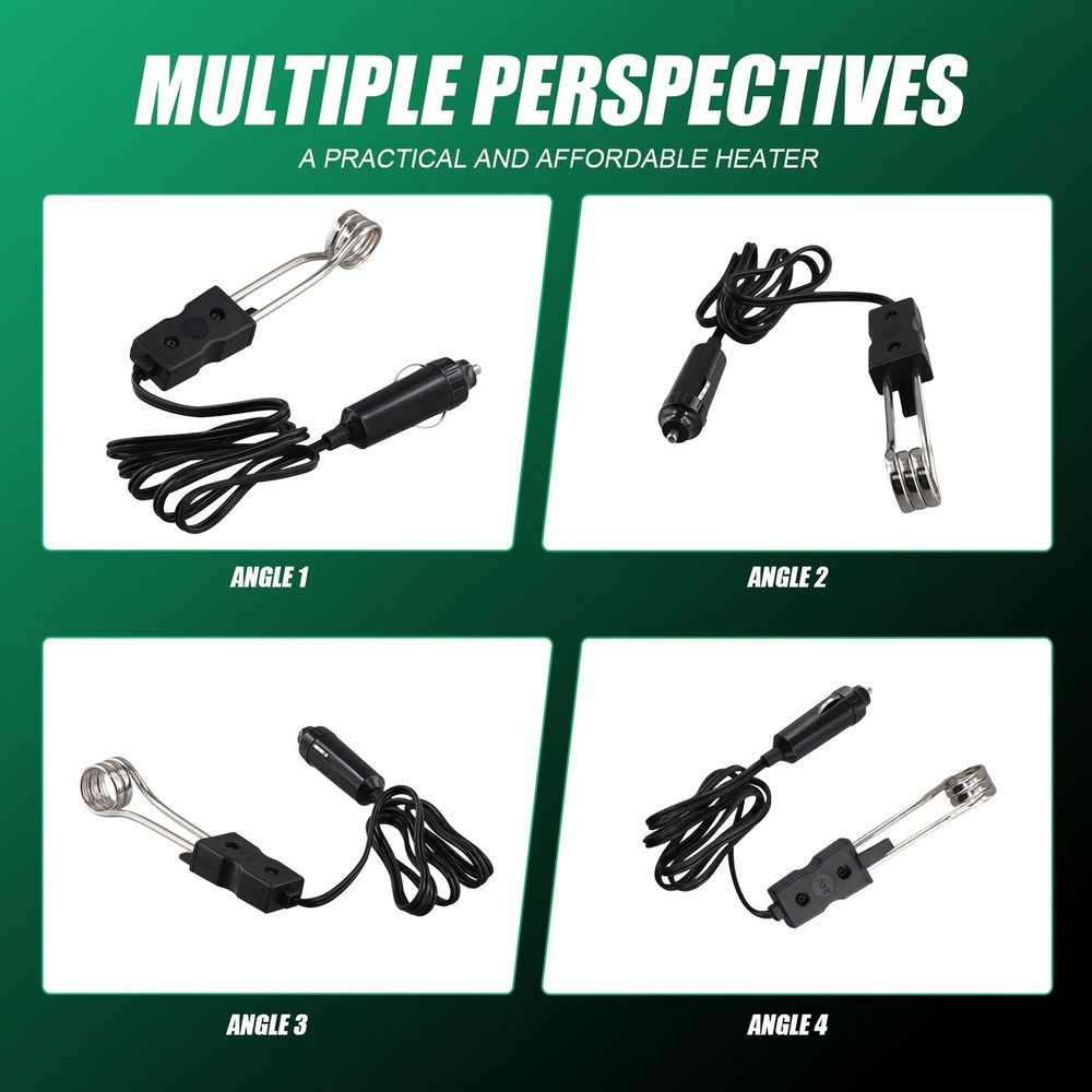 Portable 24V Electric Car Boiled Immersion Water Heater Traveling Camping3991