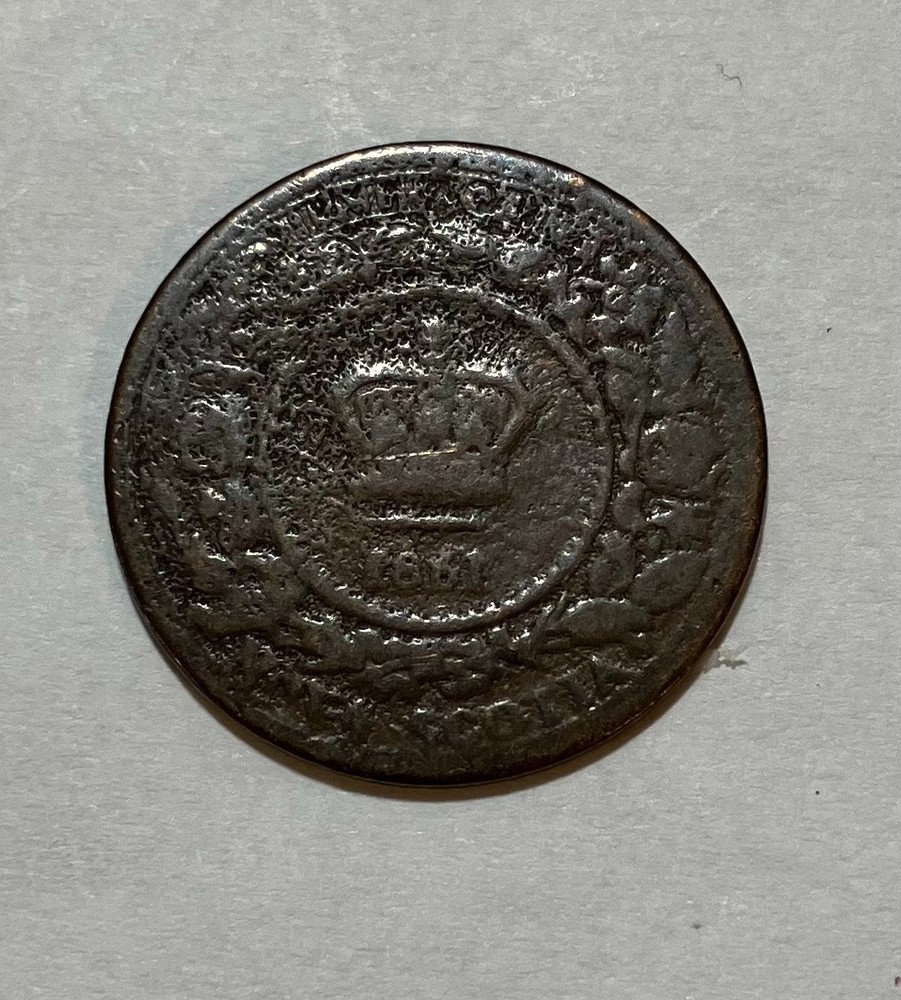 1861 Nova Scotia Half Cent