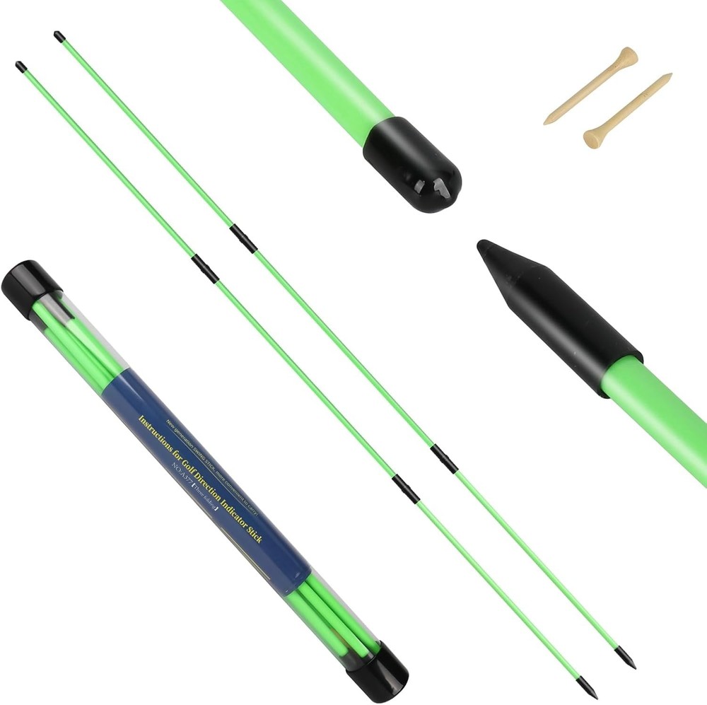 Golf Alignment Sticks Training Aid – Collapsible Fiberglass 2-Pack