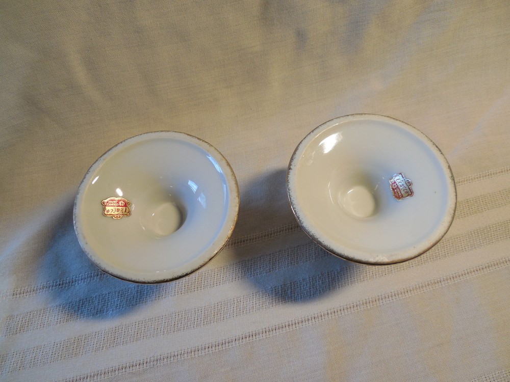 Ucagco lusterware holly candle holders Japan