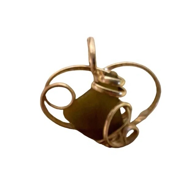 Sterling Silver Wire Wrapped Agate Heart Pendant