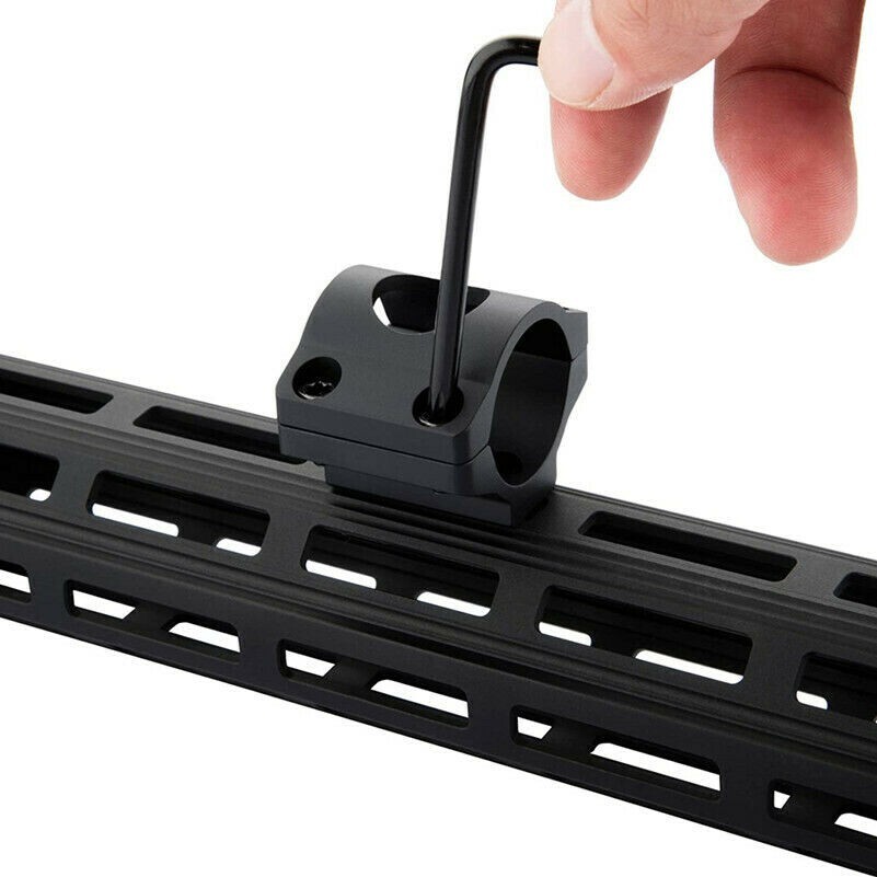 Tactical MLOK Offset Light Mount 1" Ring Mount for M-LOK Rail Flashlight Scope
