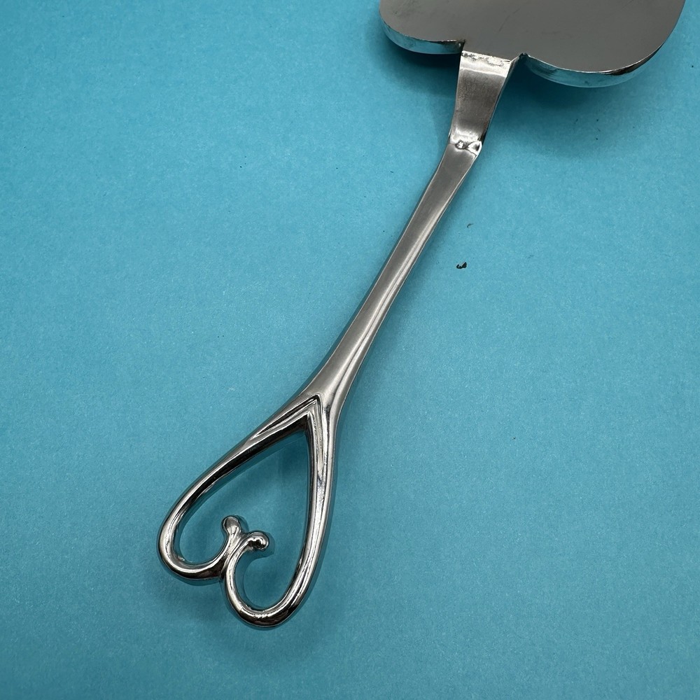 Silver Heart Cake Server 10" Pie Dessert Spatula Wedding Party