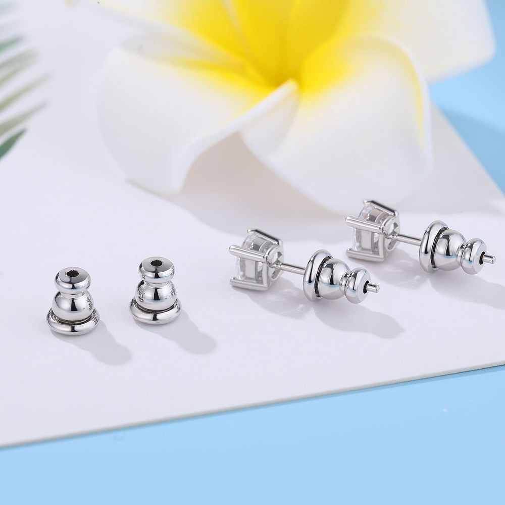 Earring Backs for Studs,18K Gold Bullet Earring Backs Replacements for Studs/...