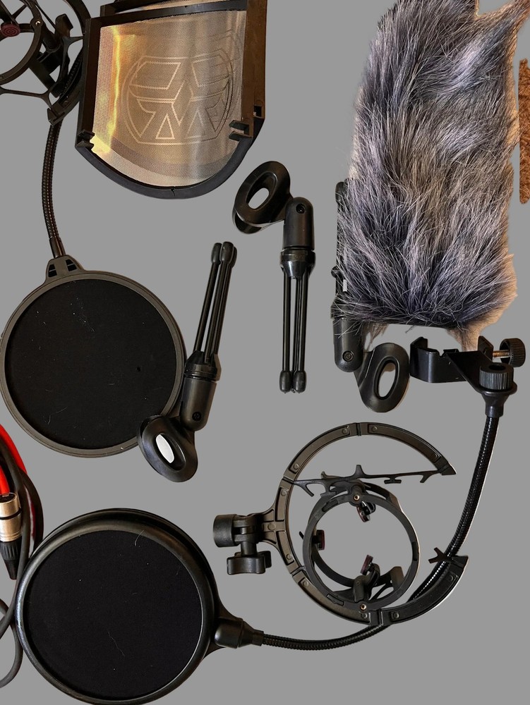 Microphone Accessories Bundle – Pop Filters, Desktop Stands & Cables
