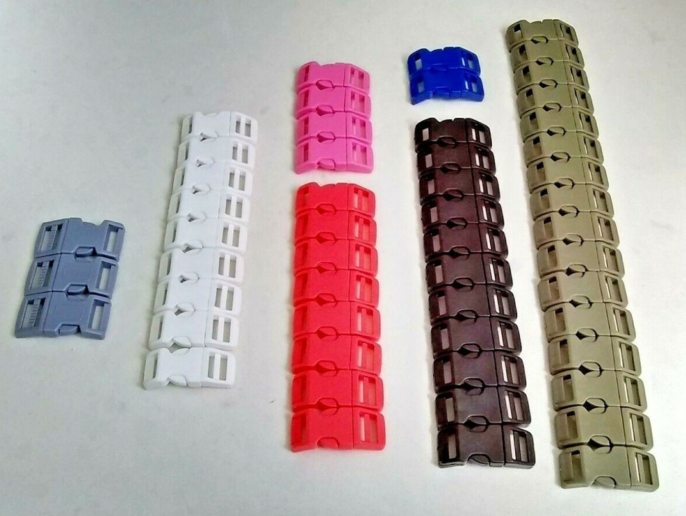 Curved 1/2 Side Release Plastic Buckles 53 Pack