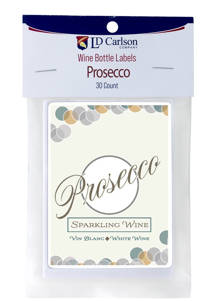 Prosecco Wine Bottle Labels 30/Pack Mist Collection