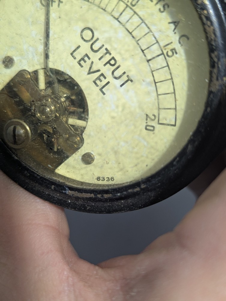 Weston Panel Meter Model 125 Output Level, Volts