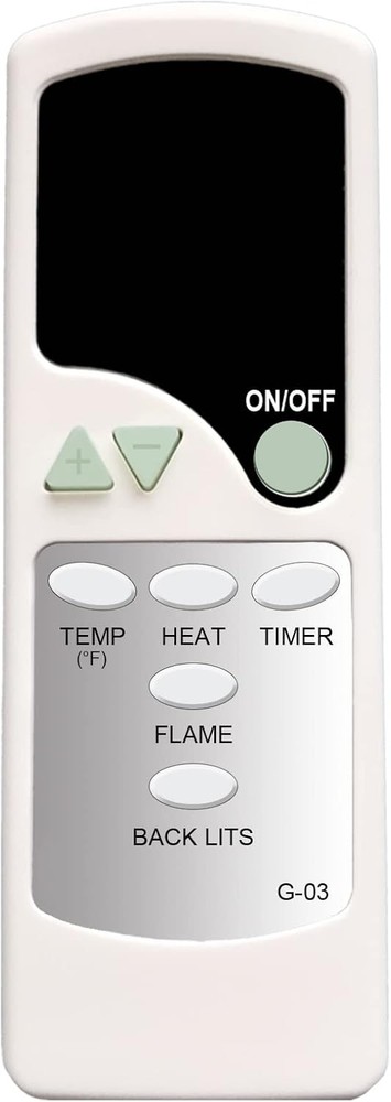 Replacement Remote Control for Greystone Electric RV Fireplace white