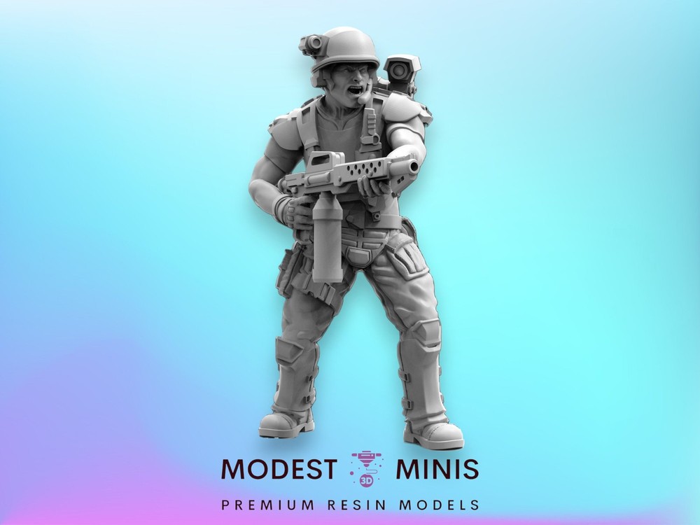 Colonial Marine PVT Nicolas Macler - Sci Fi Alien Predator Mini |  Papsikels