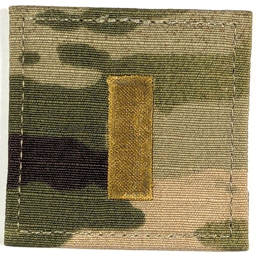 Second Lieutenant (2LT) OCP Rank Patch, Hook Fastener, Army Combat Uniform (ACU)